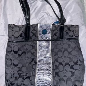 Coach Signature Python Tote Bag